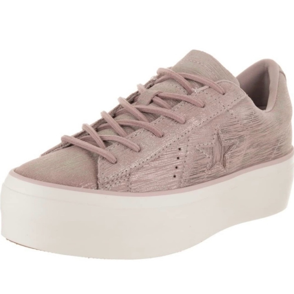 Converse One Star Platform Sneakers Blush Pink & Silver Women 9